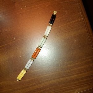 Jade and gold bracelet